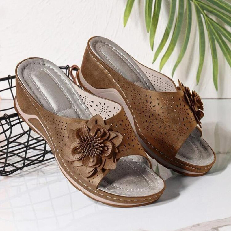 🥇xăng đan đế xuồng xăng đan nữ đế xuồng hoa xăng đan đi biển cỡ lớn thường ngày dép nữ