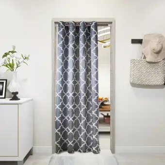 Napearl Jacquard Door Curtain Modern Orange Fashion Thermal