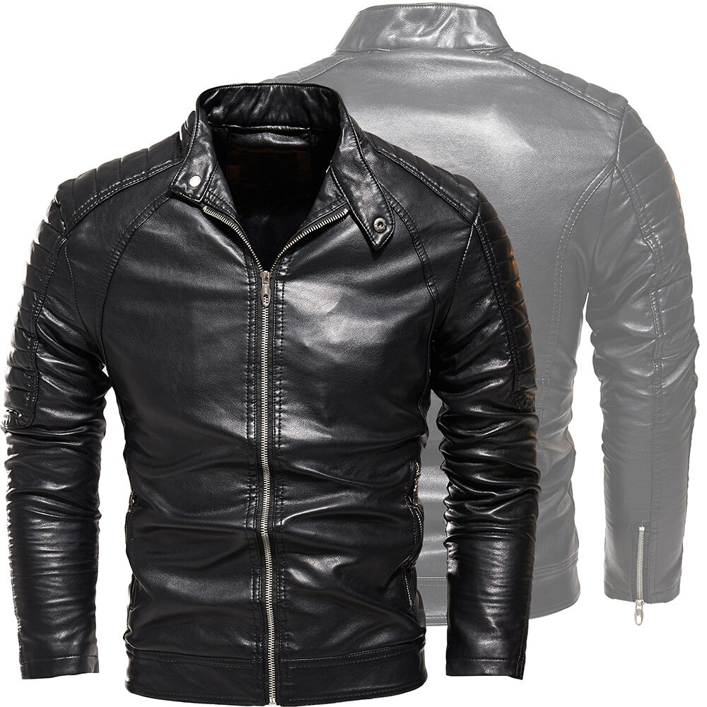 2021 Leather Men's Multicolor Coat Men's PU Leather Autumn Motorcycle Suit New Men's Jacket
