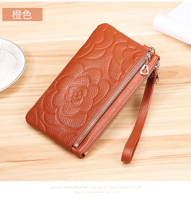 Royal Bagger Long Wallet Purse For Women Girls Genuine Cow Leather Fashion Clutch Bag Handbag Cool Multifunction