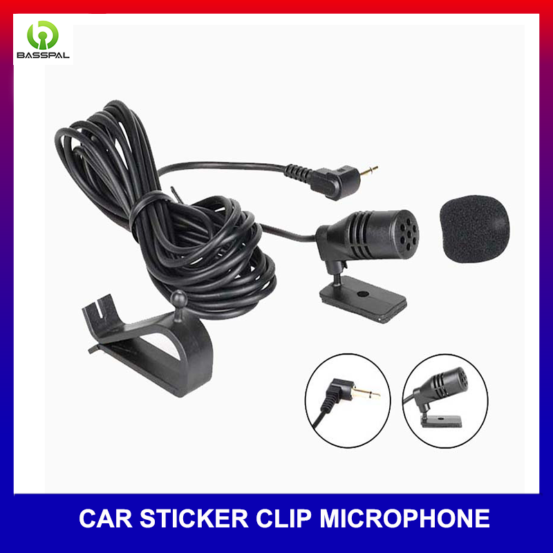 Car Audio Microphone 3.5mm Clip Jack Plug Mic Stereo Mini Wired External Microphone For Auto DVD Radio Professionals