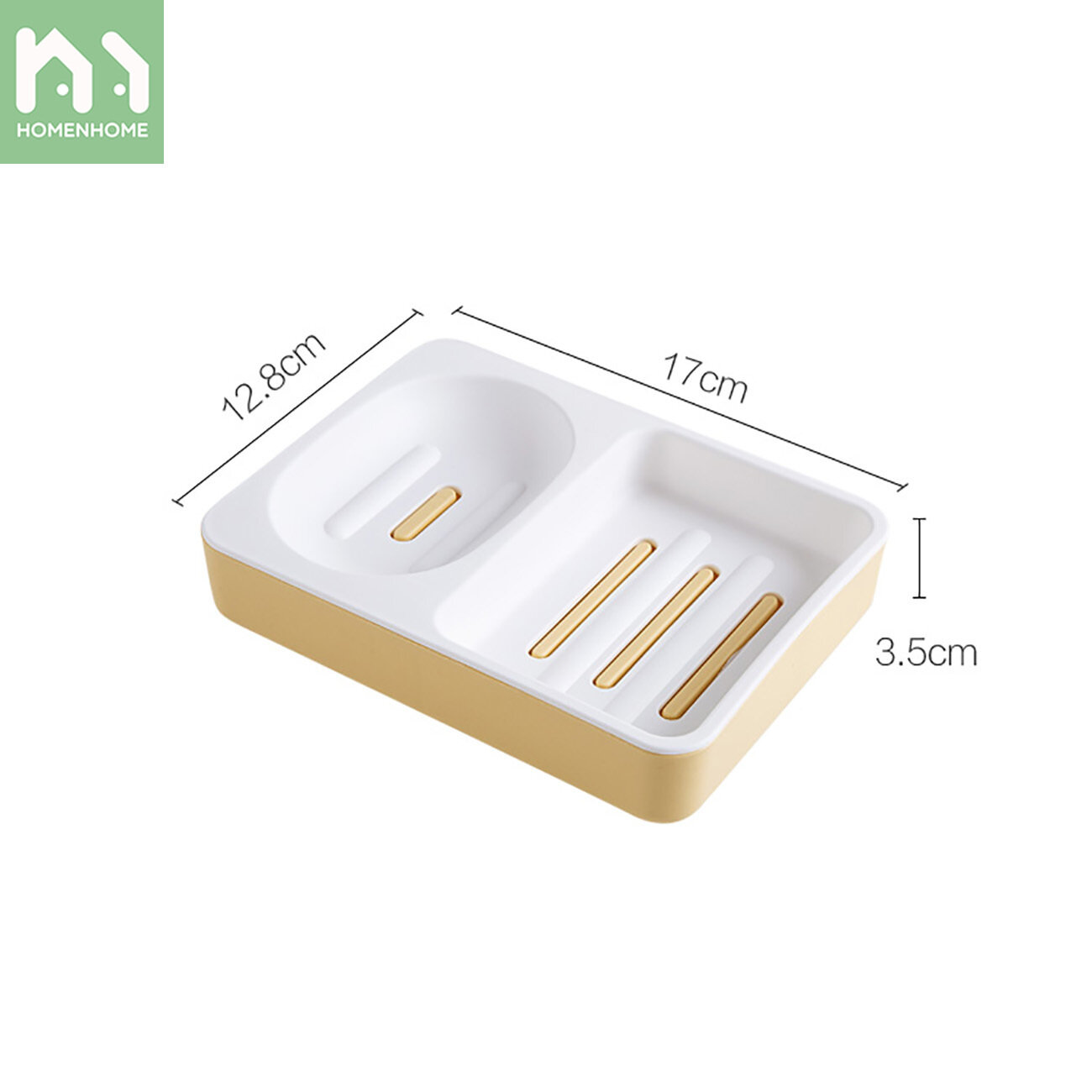 Hộp Xà Phòng Homenhome Với Phân Vùng Kích Thước Lớn Xà Phòng Giặt Hộp Lưu Trữ Trong Ký Túc Xá Sáng Tạo Ráo Nước Hai Lớp Giá Đặt Xà Phòng