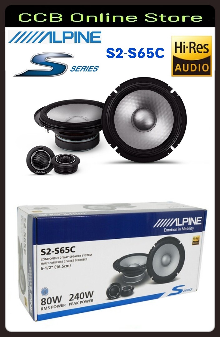 Alpine S2-S80C 20cm 2-Wege Komponentenlautsprecher - Hi-Res Audio