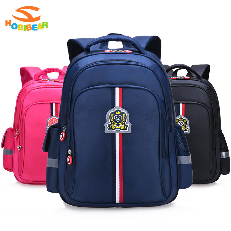 HOBIBEAR Children's backpack Preppy style schoolbag for elementary school students Waterproof large capacity student school bag