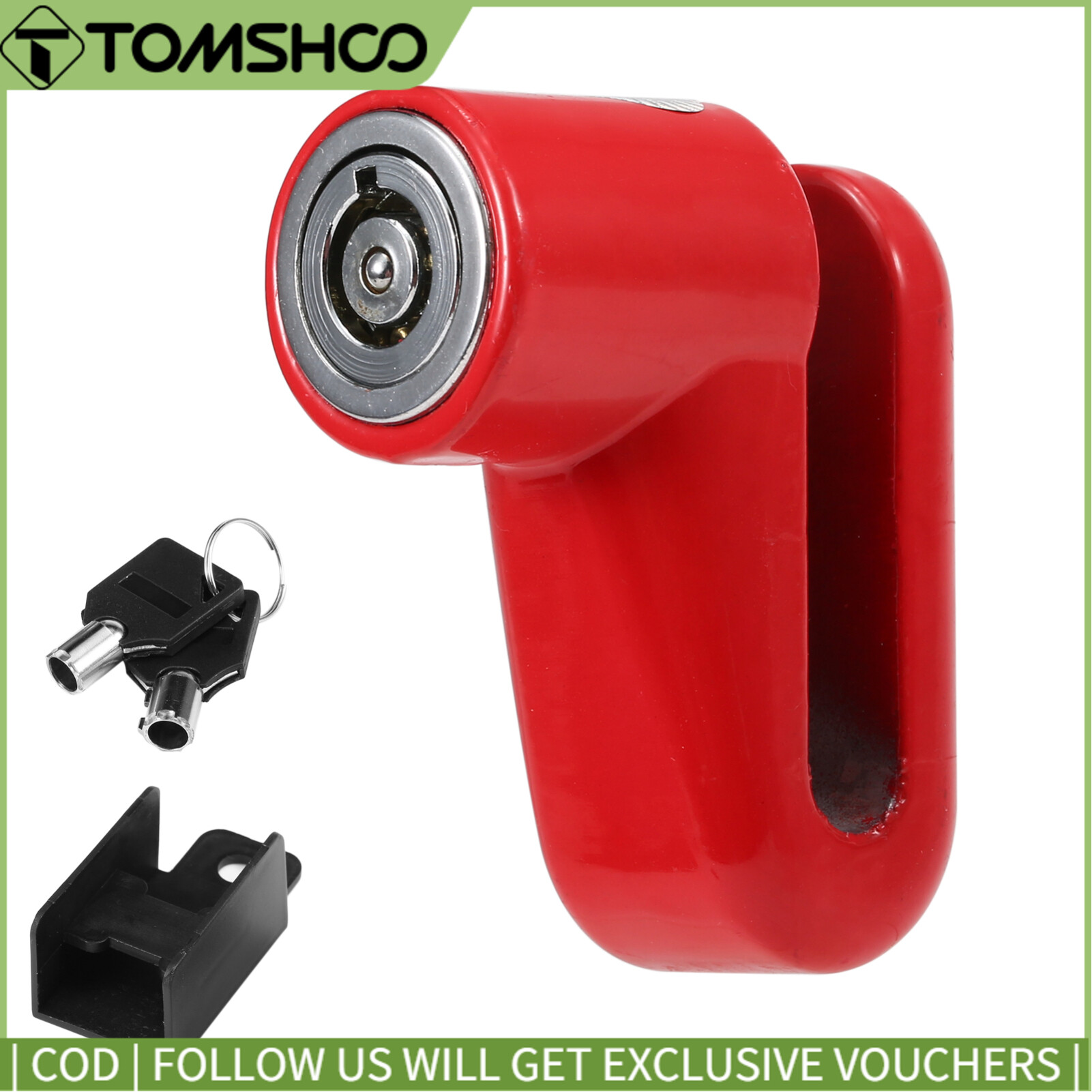 Anti-Theft Disc Lock Motorcycle Bike Safety Wheel Disc Brake Lock Waterproof Padlock Cycling Rotor Disc Brake Wheel Lock with Two Keys
