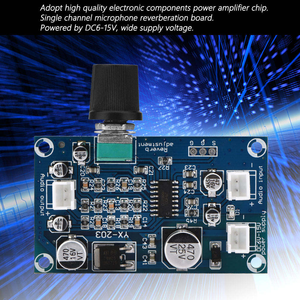 Microphone Reverberation Board Microphone Reverberation Plate Audio Power Amplifier Board Single Channel Single Channel Microphone Reverberation Board