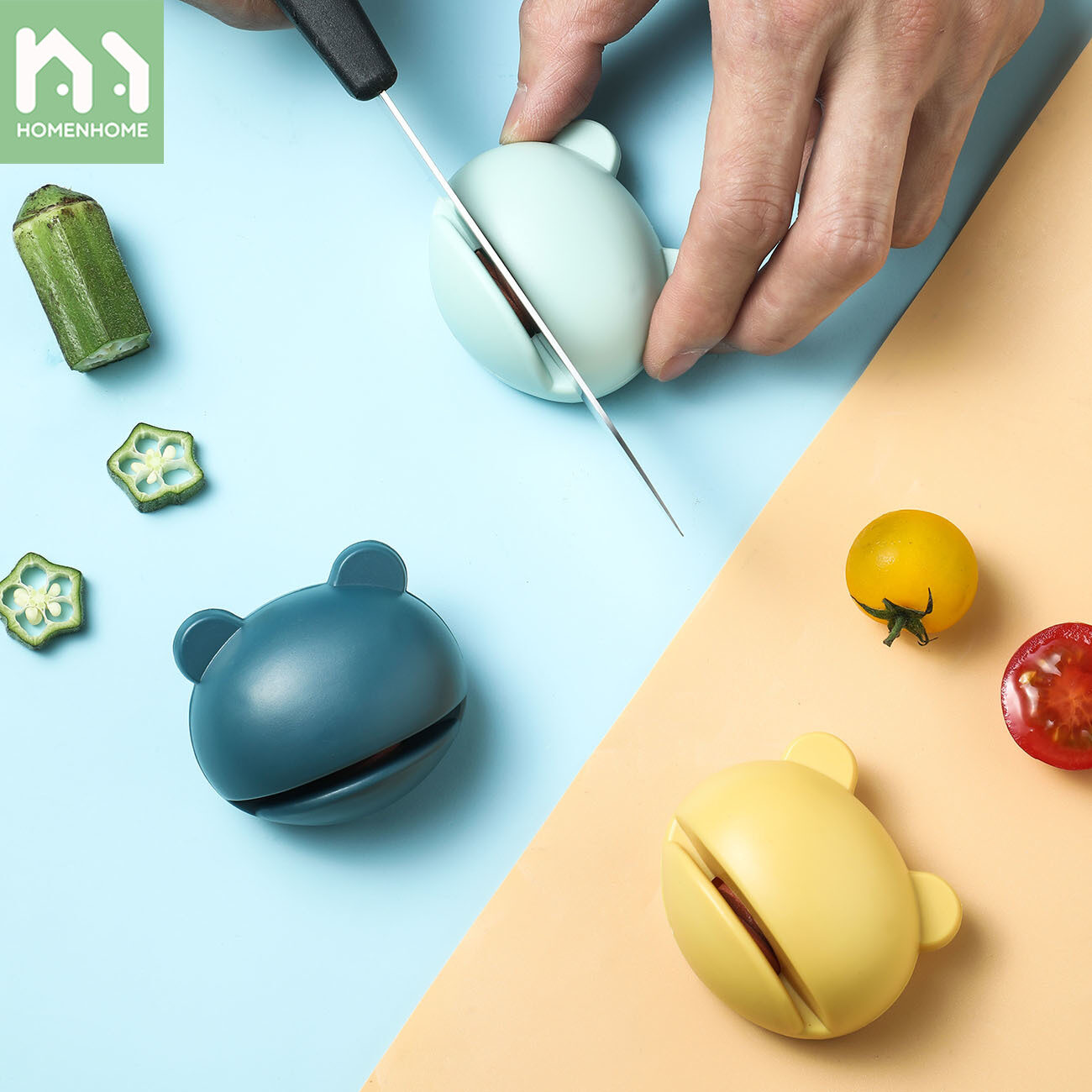 Homenhome Manual Sharpener Creative Sharpening Tools Simple Grindstone Small Kitchen Tools