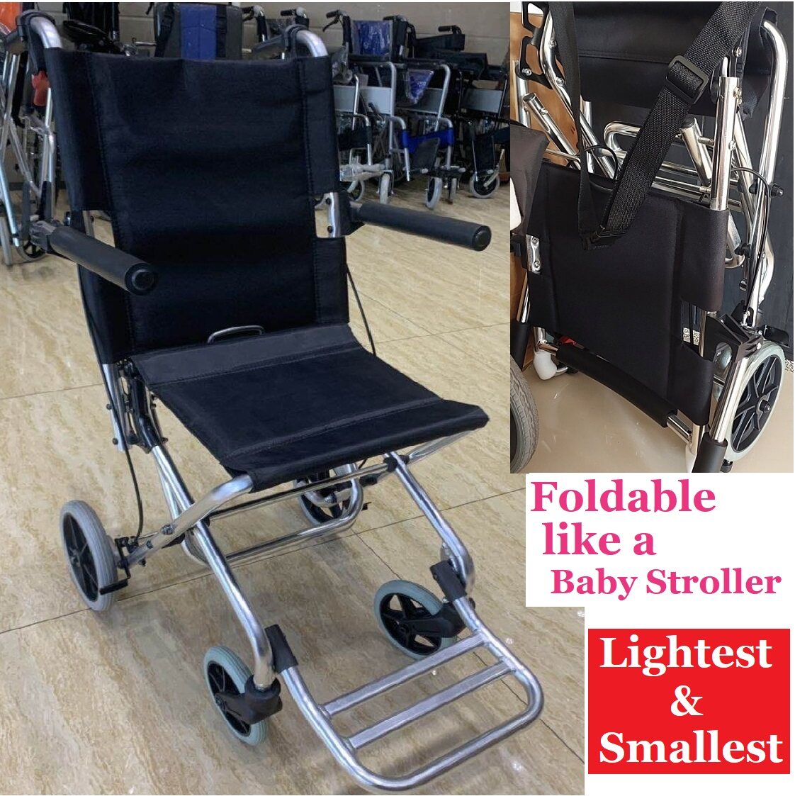 EngHong Lightest Wheelchair, Smallest Wheelchair, Travelling Wheelchair