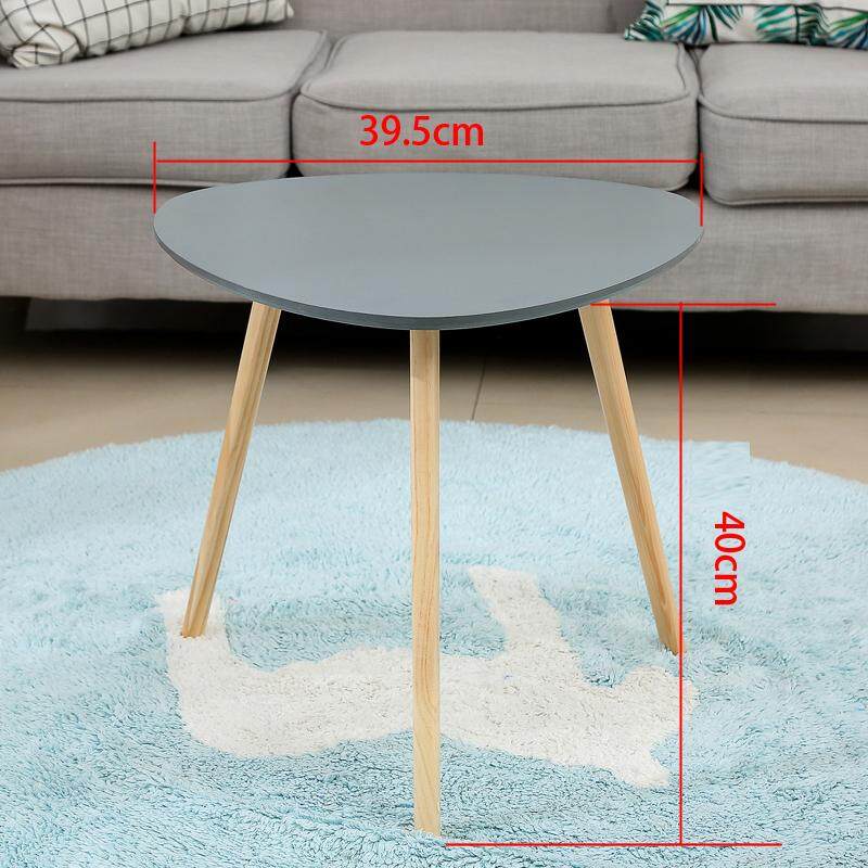 RuYiYu - 3 Wood Legs Coffee Table Round End Side Table, Night Stand Table Telephone Sofa Snack Table for Living Room Home and Office