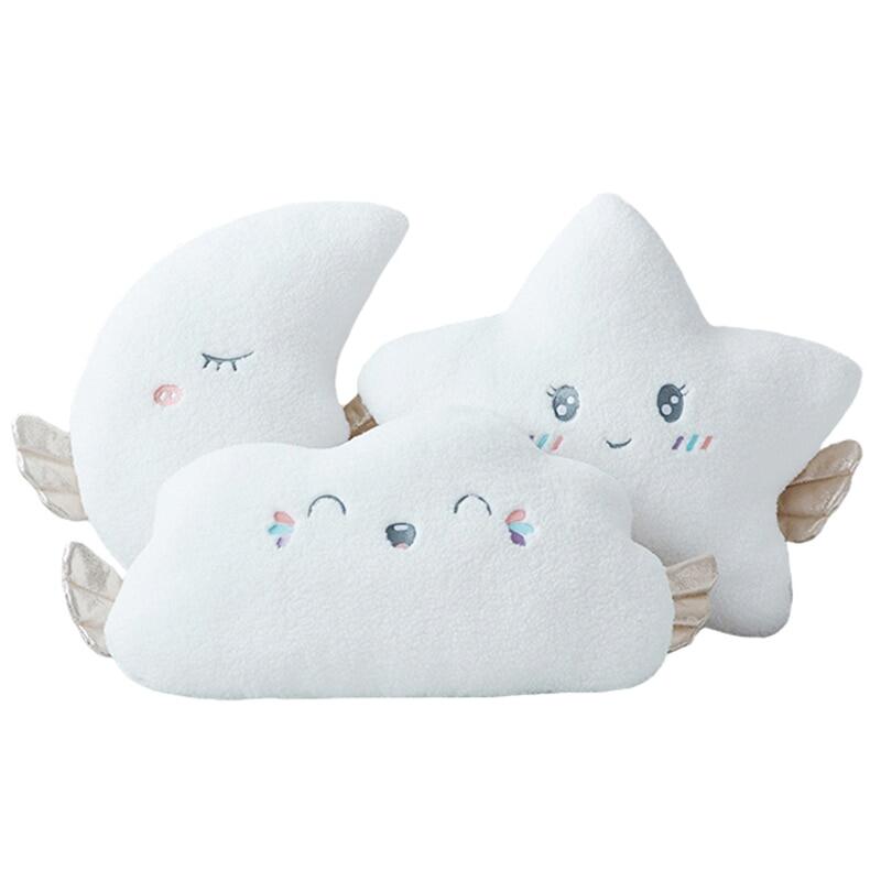 New Skin Friendly White Cloud Star Moon Angel Wings Soft Stuffed Decor Pillows Cute Baby Sky Pillow 1pc Lazada Singapore