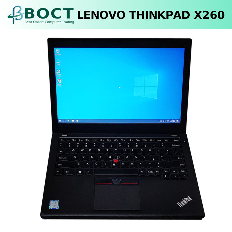 Refurbished Lenovo ThinkPad X260 / Refurbished / Intel Core i5 6th Gen / 12.5-inch screen HD / SSD / HDMI / Mini Display Port / HD Webcam / Windows 10 Pro / Google Meet / Zoom Malaysia