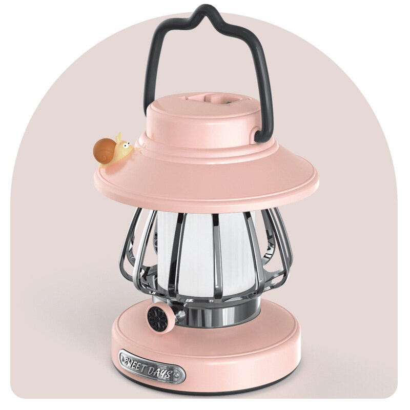 New Portable Snail Outdoor Camping LED Night Light USB Charging Portable Light 3-tone Outdoor Camping Light Anti Sailor Lantern