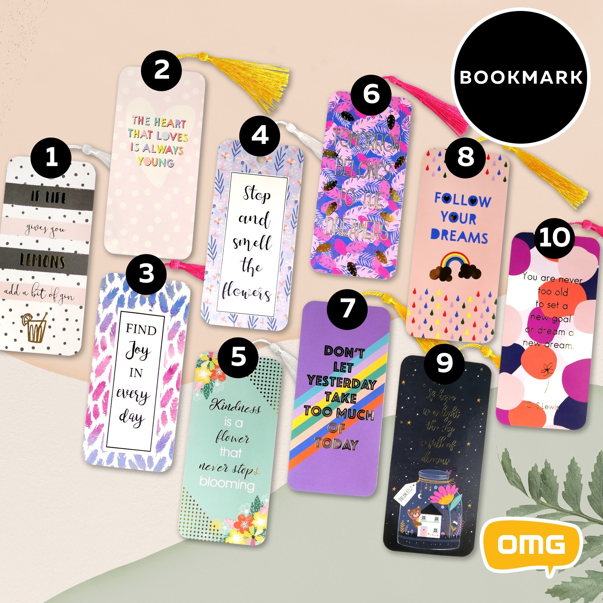 Ready Stocks Omg Motivational Inspirational Quotes Premium Bookmarks With Tassel Set 1 Lazada Ready Stocks Omg Motivational Inspirational Quotes Premium Bookmarks With Tassel Set 1 Lazada