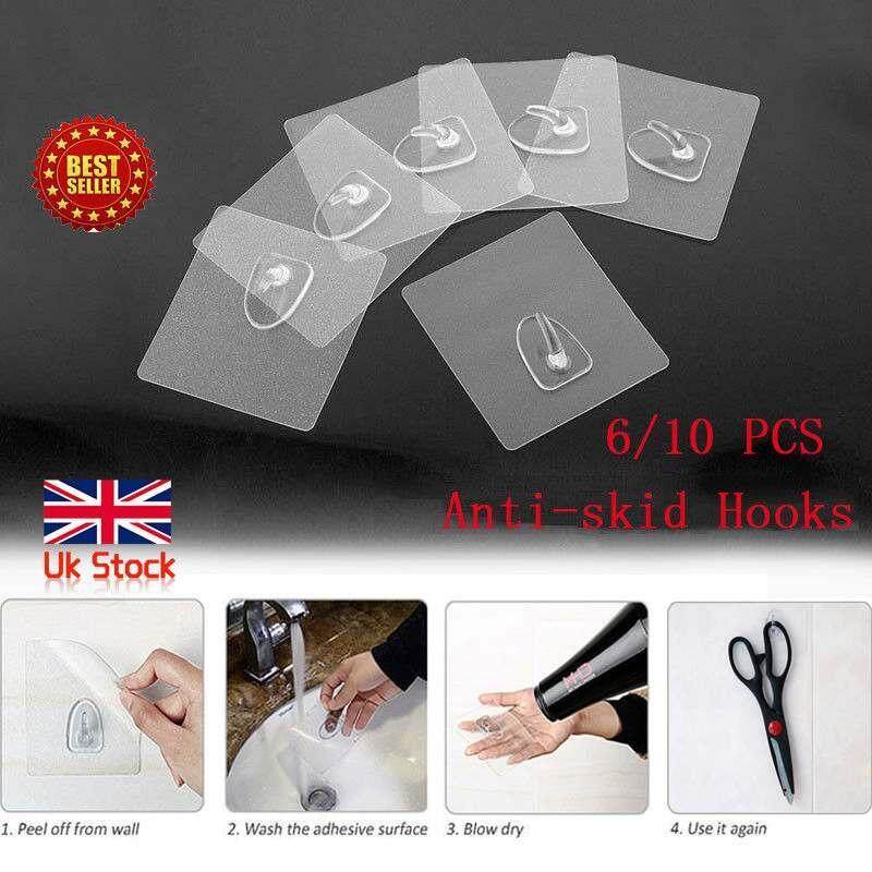Jayoyi 6 pcs Anti-skid Hooks DIY Strength Self Adhesive Nail Type Super Sucker
