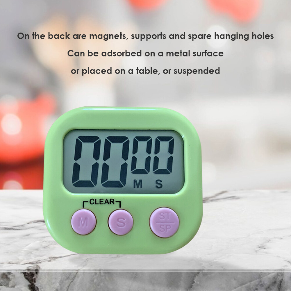 LCD Digital Timer Magnetic Kitchen Table Countdown Alarm Clock with Stand