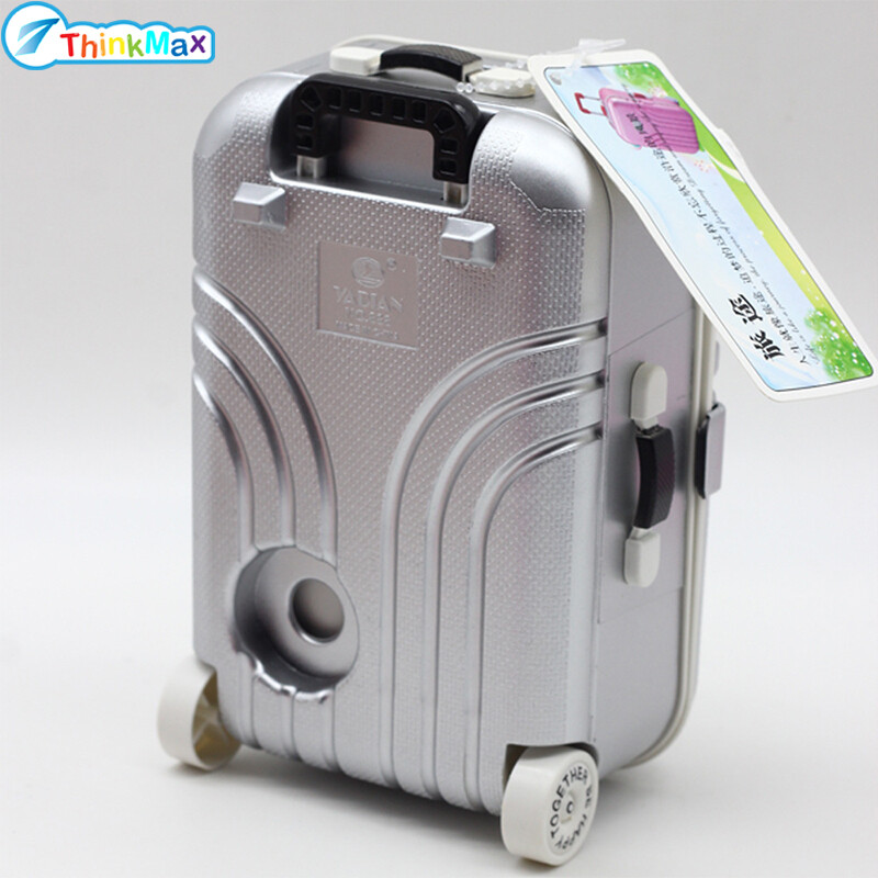 Cute Plastic Rolling Suitcase Mini Luggage Box for BJD Dolls