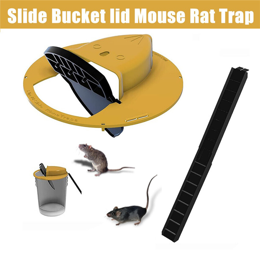 Reusable Mouse Trap Plastic Bucket Lid Rat Traps Humane Or Lethal Mousetrap For Mice Multi Catch Auto Reset Trap Mice