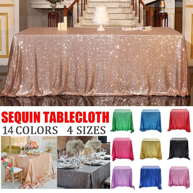 Blue Shop 1 Chiếc Khăn Trải Bàn Kim Sa Lấp Lánh Hình Chữ Nhật Bảng Vải, Khăn Trải Bàn Tiệc Cưới, Váy Để Bàn Trang Trí Nhà