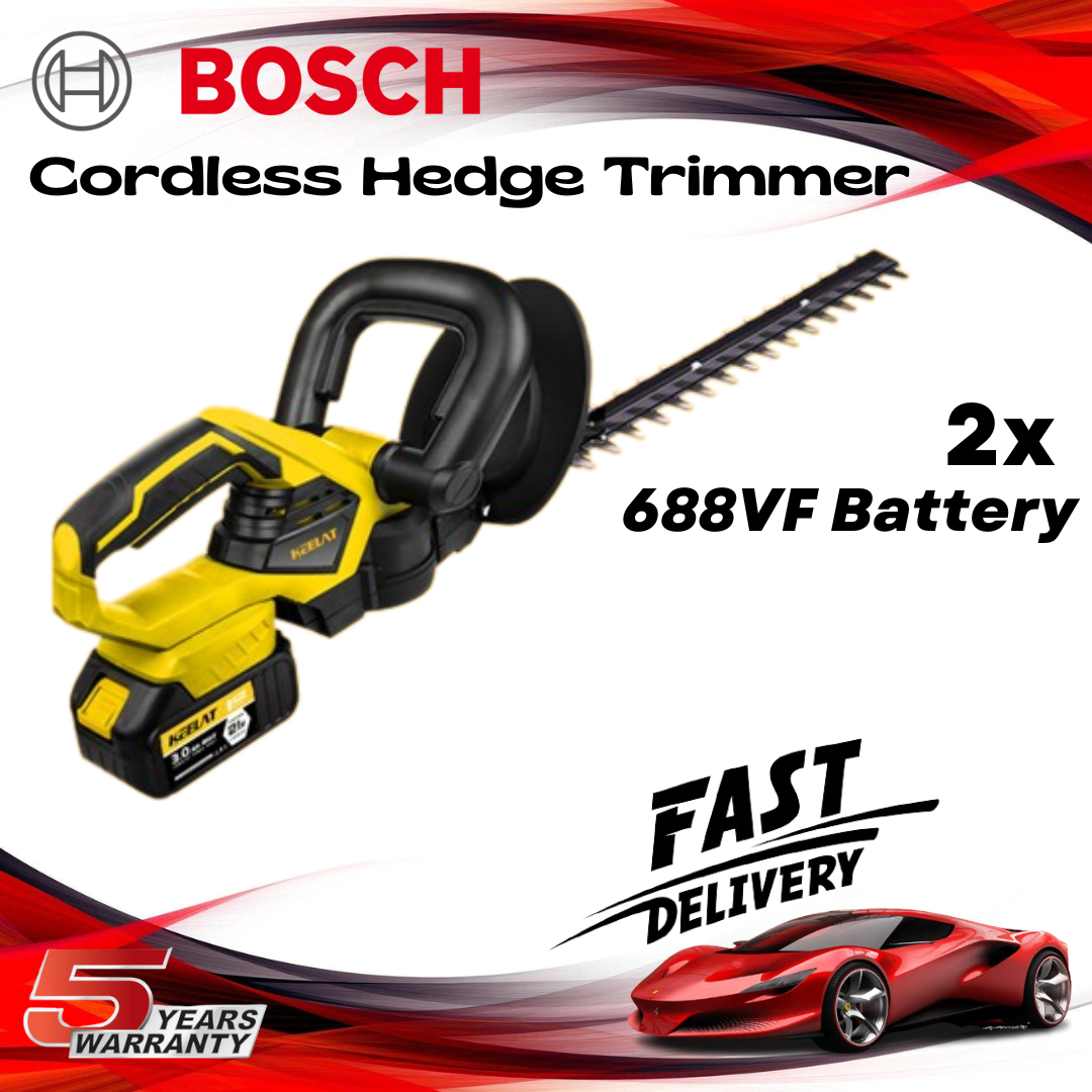 BOSCH Cordless Hedge Trimmer 20 in with Battery Electric Shrub Grass Trimmer Pruning Saw Garden