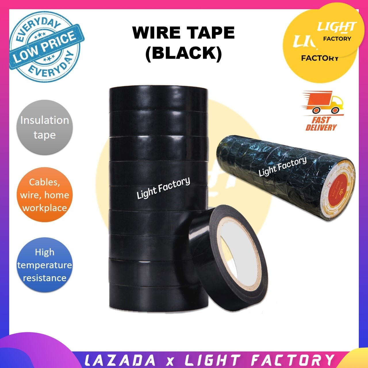 Black Wire Tape Black Insulating Tape Black Tape Wire Tap Black PVC ...