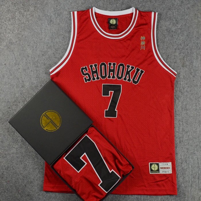 SD Training Uniform Slam Dunk Xiangbei No. 7 Miyagi Liangtian Basketball Jersey Red
