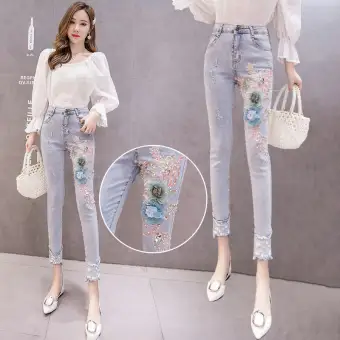 denim ankle pants