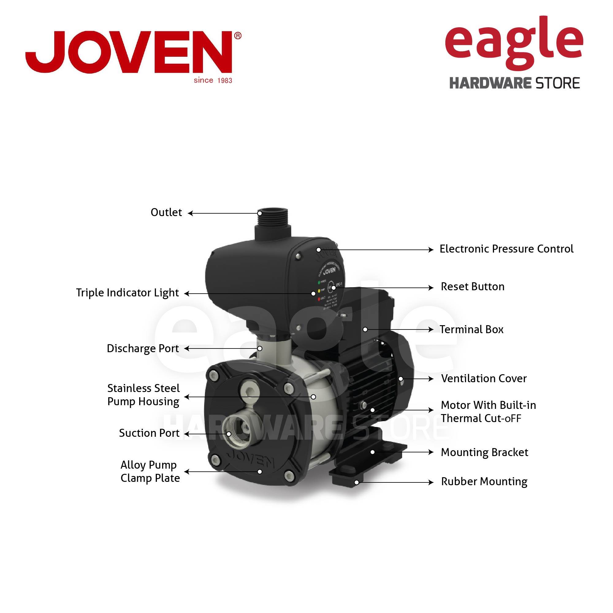 Joven JHP230 Automatic Domestic Water Pump 0.5hp JHP 2-30 JHP2-30 | Lazada