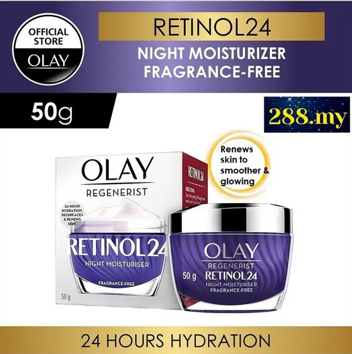 olay regenerist retinol 24 night moisturiser fragrance free 50g