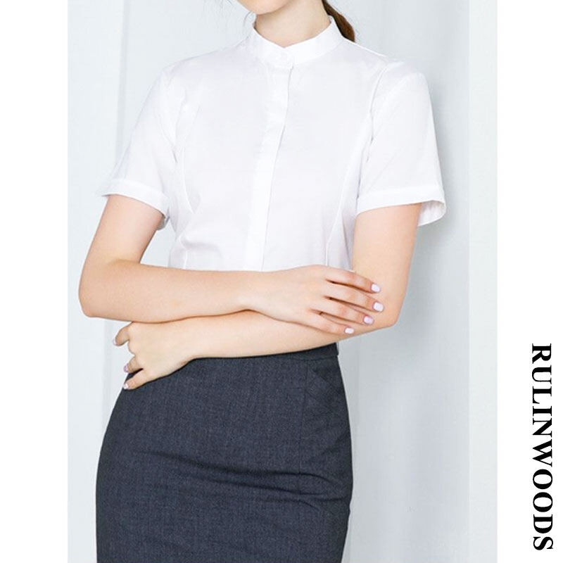Áo Sơ CHICCHIC Công Sở Nữ Áo Sơ Mi Ngắn Tay Nữ