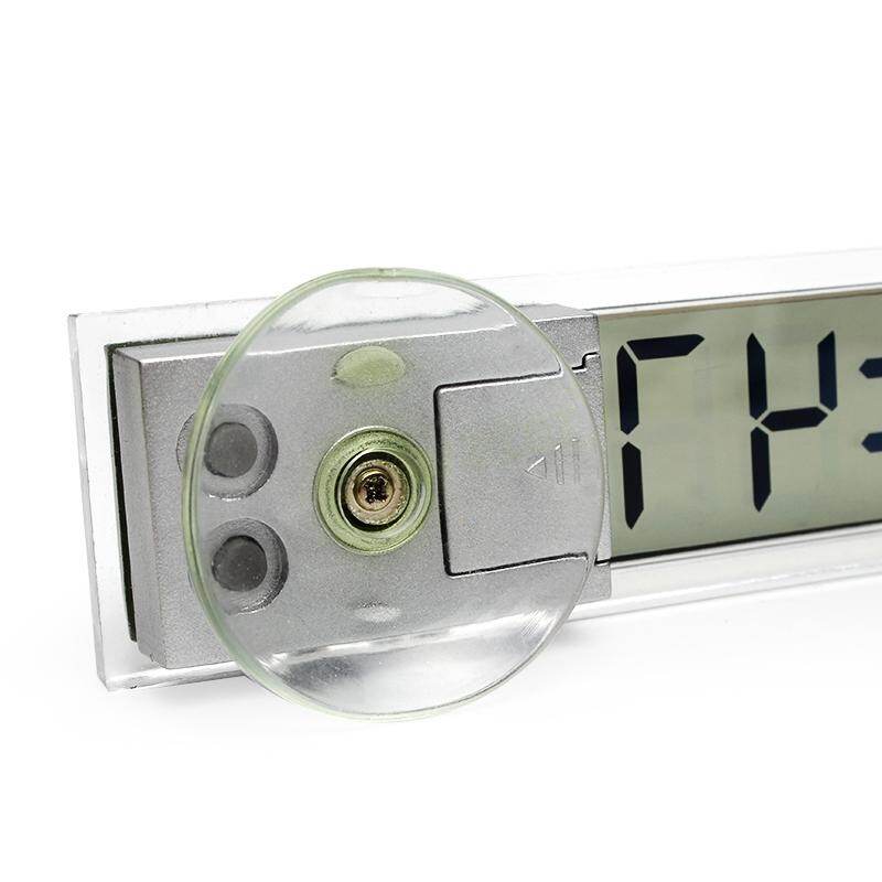 1PC Universal Auto Car Electronic Clock Mini Digital Car Electronic Clock Mini Durable Transparent LCD Display Digital With Sucker
