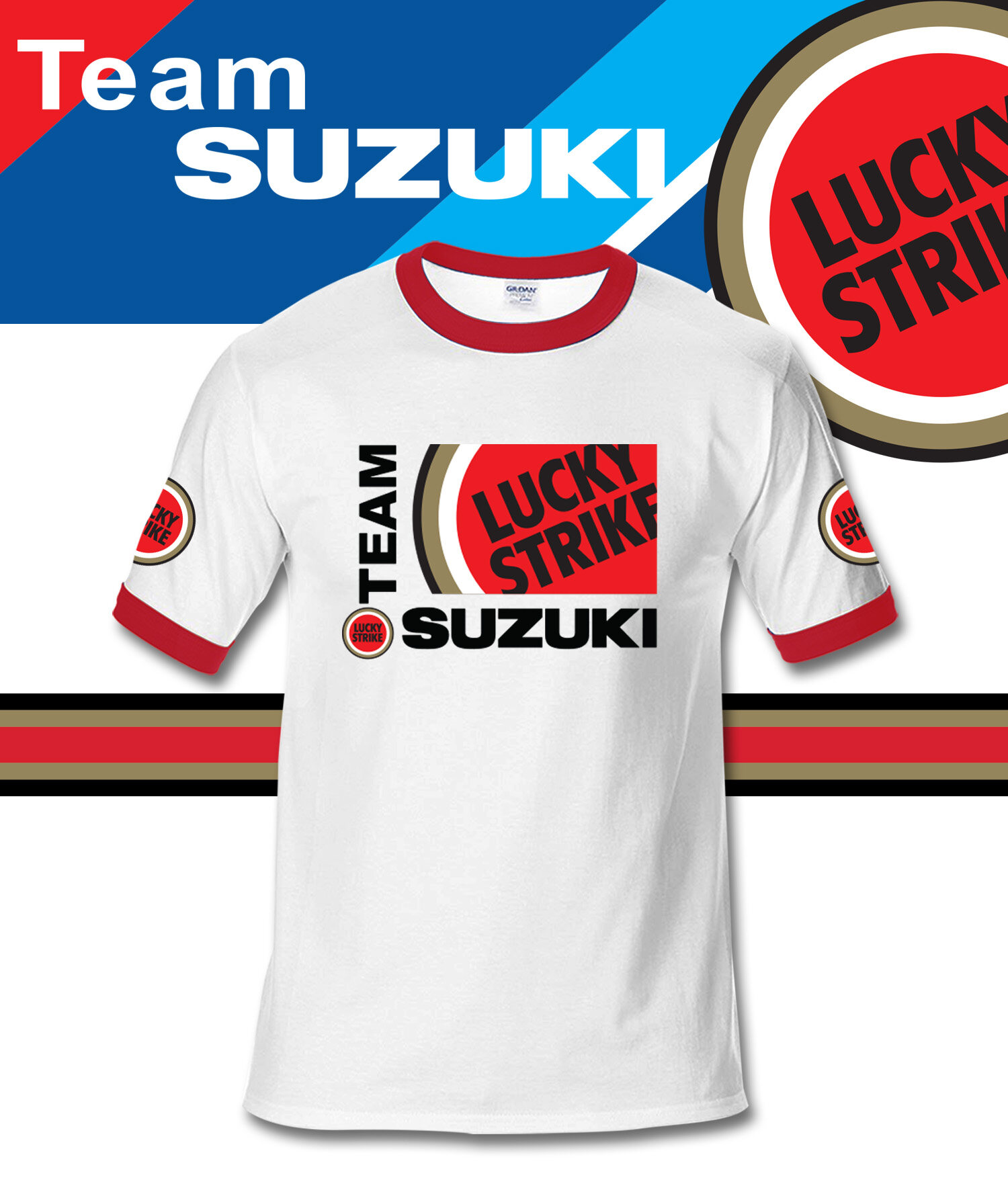 SUZUKI スズキ かんがえ ラッキーストライク Tシャツ ワークス