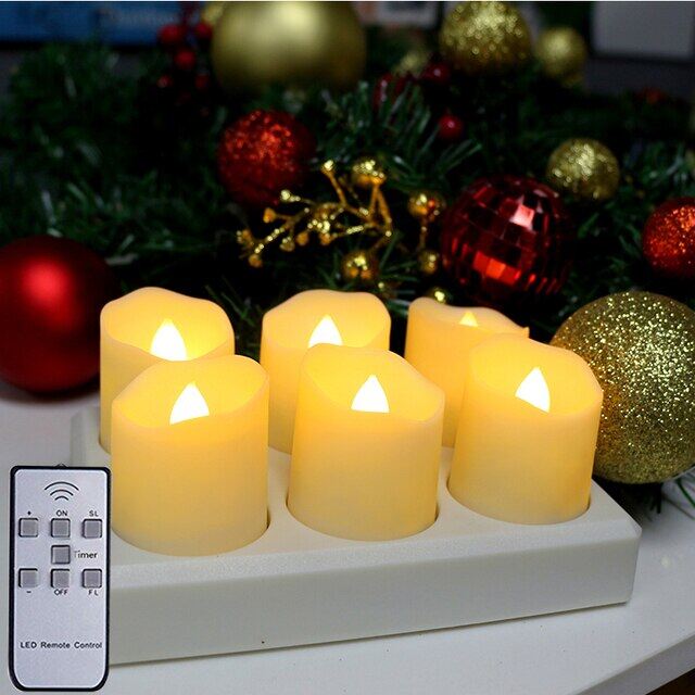 USB Rechargeable Candles LED Candles With Flickering Flame & Timer Remote Control For Home Wedding Halloween Decorative Tealight