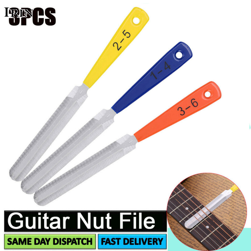 3pcs/set Double Sided Guitar Nut Slotting Saddle Files Luthier Tool Guitar Nut File
