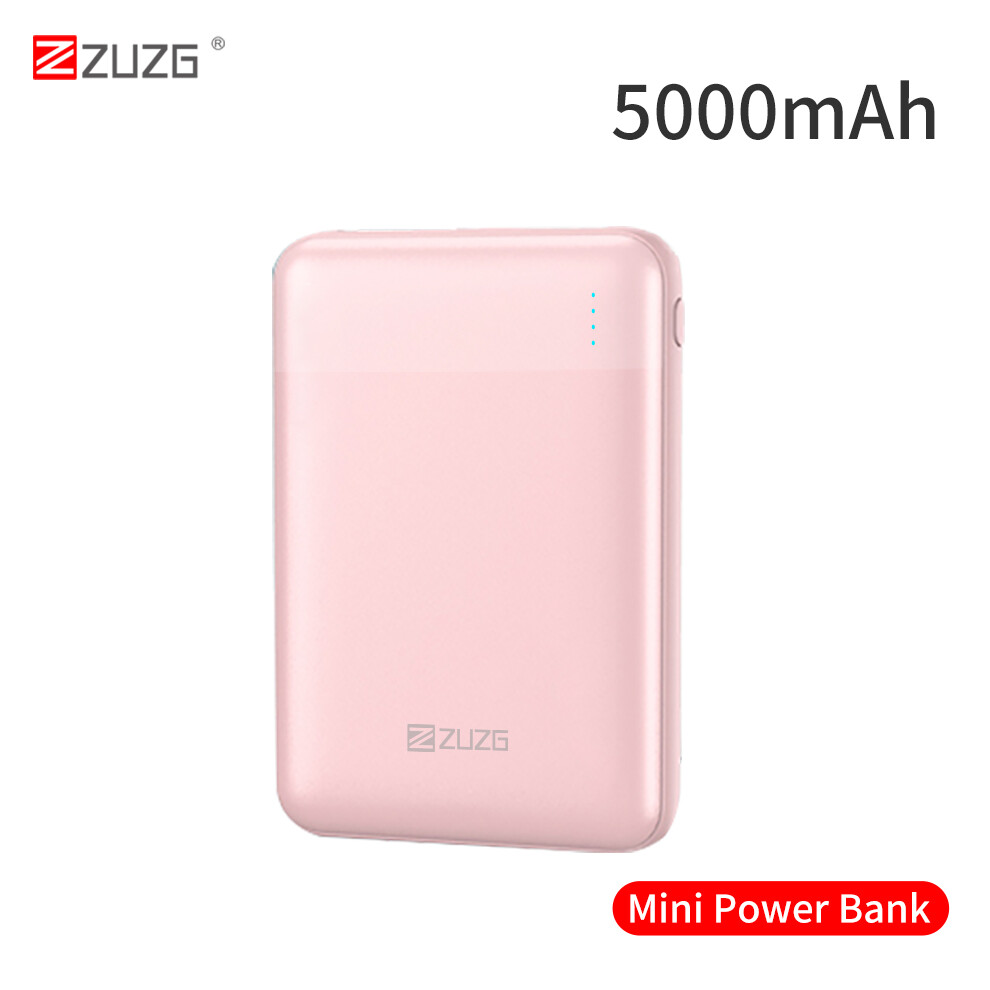 [ZUZG] Original Mini PowerBank 5000mAh Ultra Slim Gift Portable Power Bank Birthday Gift Super Small