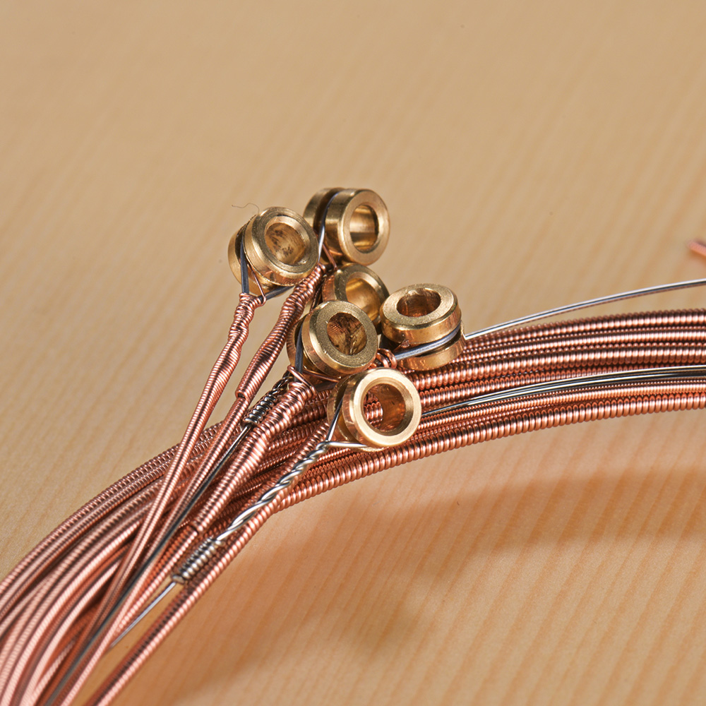 [ammoon]6pcs/ Set Acoustic Folk Guitar Strings Set Steel Core Copper Alloy Winding