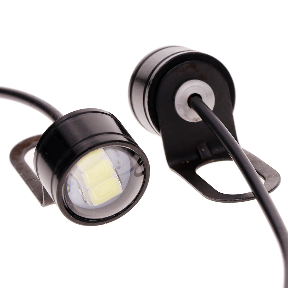 2Pcs Fog Lamp White LED Motorcycle Handlebar Spotlight Headlight Driving Light
