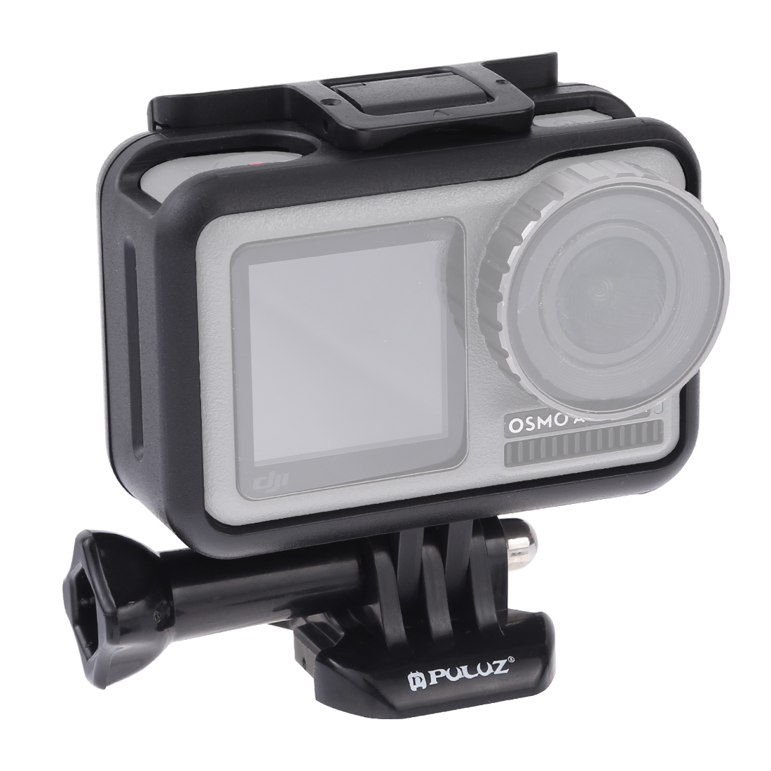 Khung viền tiêu chuẩn puluz khung bảo vệ abs, dành cho dji osmo action, có khóa, gắn & vít cơ bản