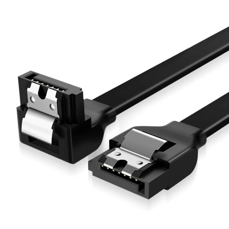 Sata 3 data cable hard disk drive signal cable 6gb/s high speed straight 90 degree 40cm 50cm