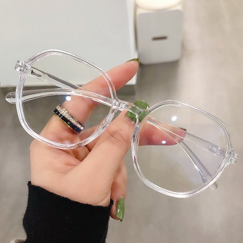 We Flower Gradient Black Frame Blue Light Blocking Clear Lens Glasses for Women Retro Eyewear