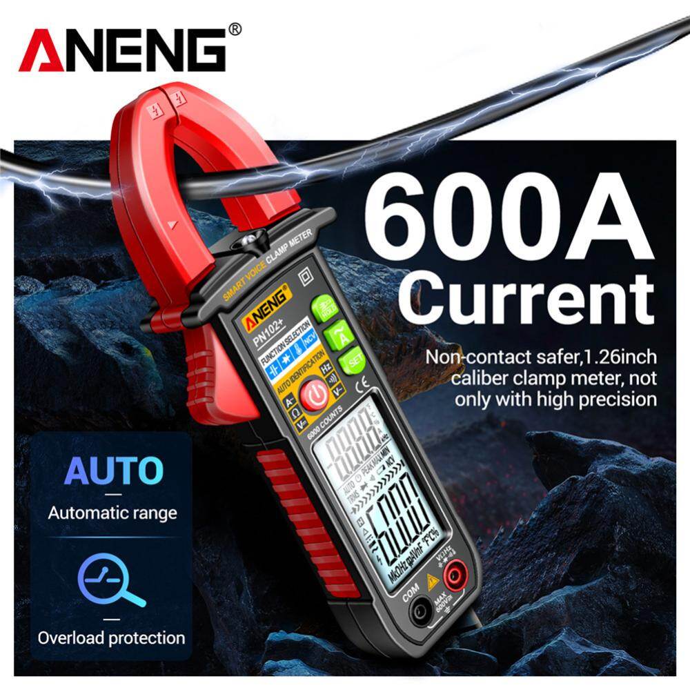 Ampe kế AC kẹp Meter 6000 đếm NCV vạn năng tự động điều chỉnh phạm vi OHM Volt Amp điện dung Temp Tester đa chức năng đèn nền dụng cụ điện