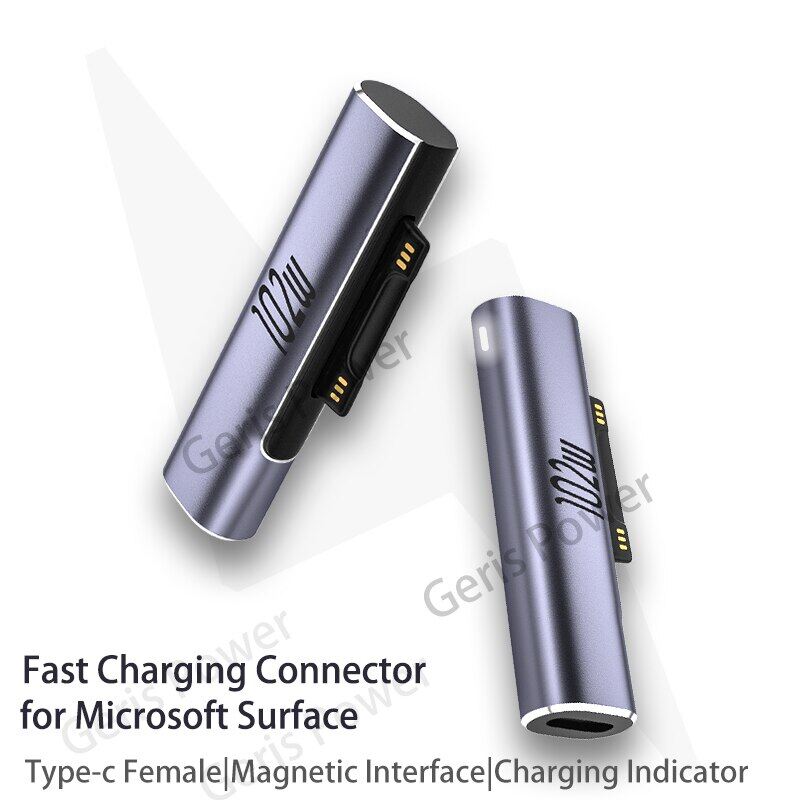 PD USB type C 15v 102W power adapter connector Fast Charge adapter for Microsoft Surface Pro 8 7 6 5 4 3 go Book 1 2 3