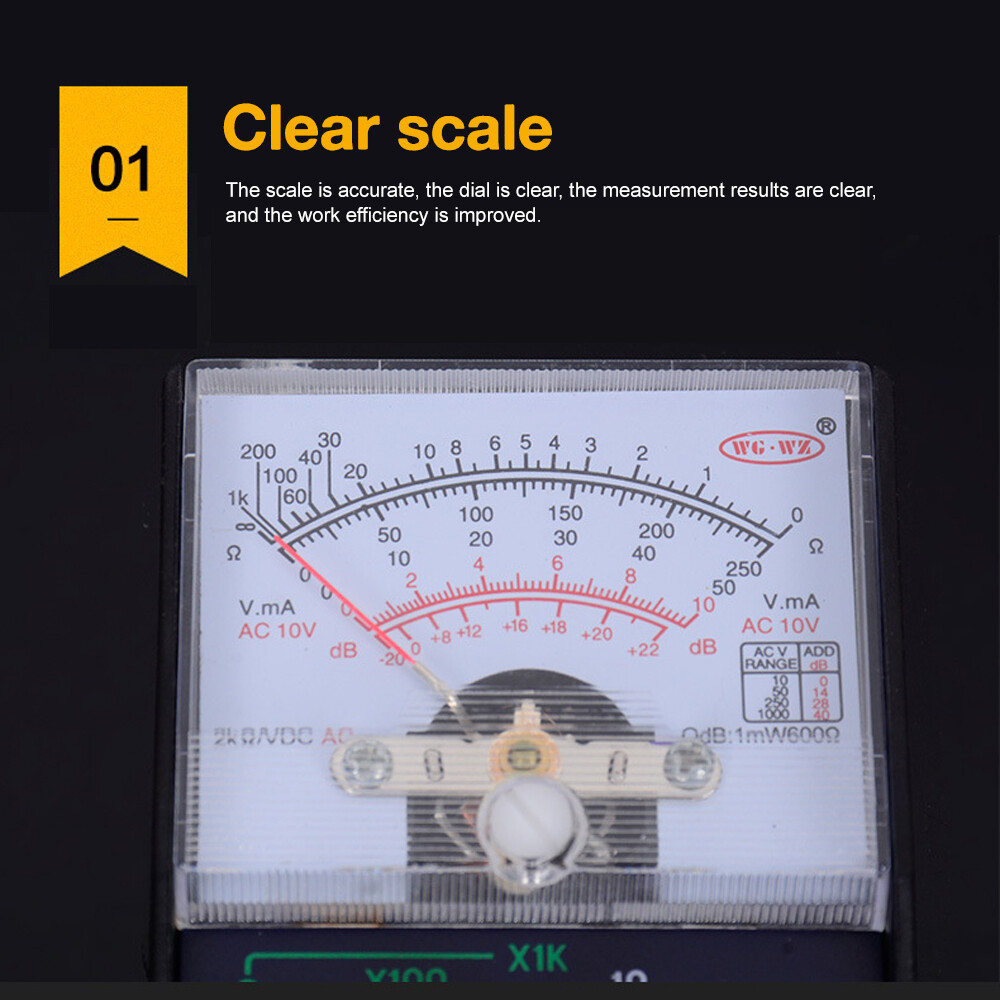 Aideepen Mini MF-110A Electric AC/DC OHM Voltmeter Ammeter Multimeter Meter Multi Tester