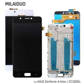 MILAIDUO เดิมสำหรับ For Asus ZenFone 4 MAX Zc520kl ชิ้นส่วนจอสัมผัสแอลซีดีของเครื่องแปลงดิจิทัลกับกรอบสีดำสีขาว 5.2