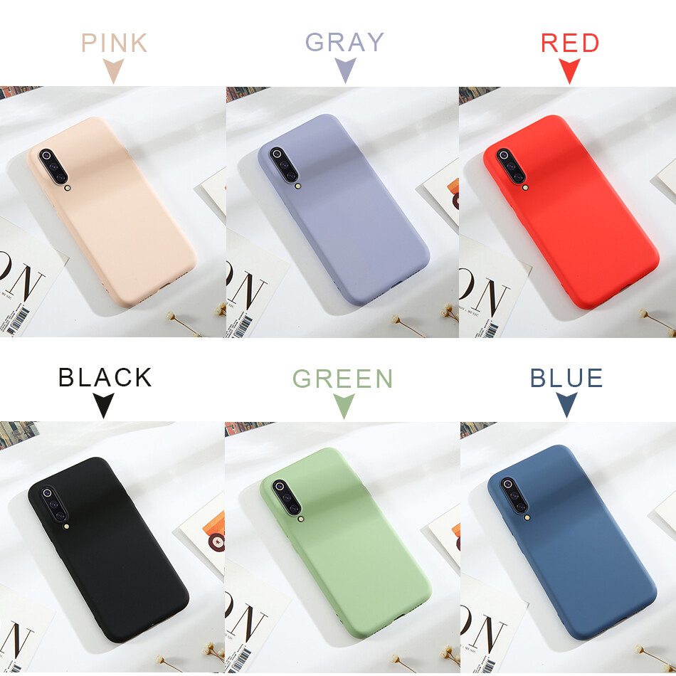 Case for Xiaomi Mi 9 Luxury Original Liquid Silicone Case Rubber Microfiber Cloth Lining Cushion Phone Cover for Mi 9 SE casing