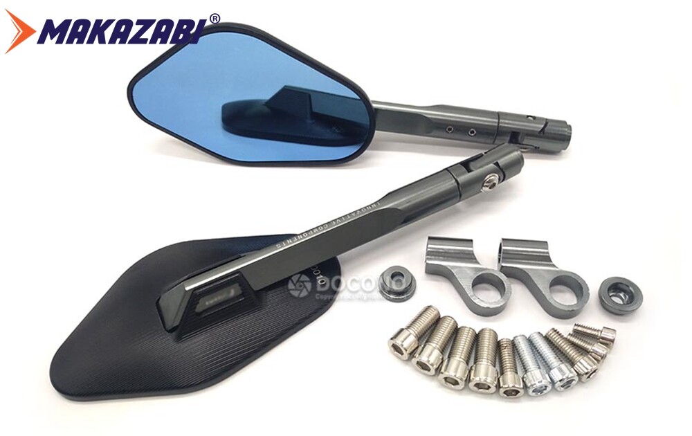 Blue lens anti-glare universal cnc aluminum motorcycle rearview mirrors motorbike rear view side mirror for honda xadv750 x-adv forza300 airblade beat110 click125i dio 110 pcx125 pcx150 etc