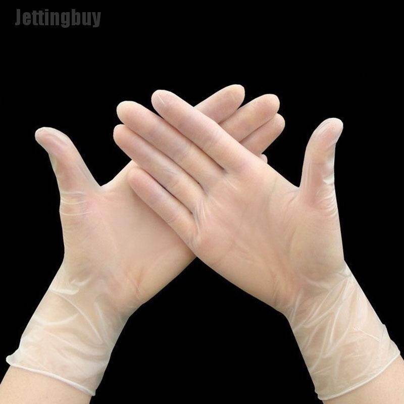 [Jettingbuy] 100PCS Disposable Food Plastic Gloves Kitchen Accessories for Restaurant BBQ
