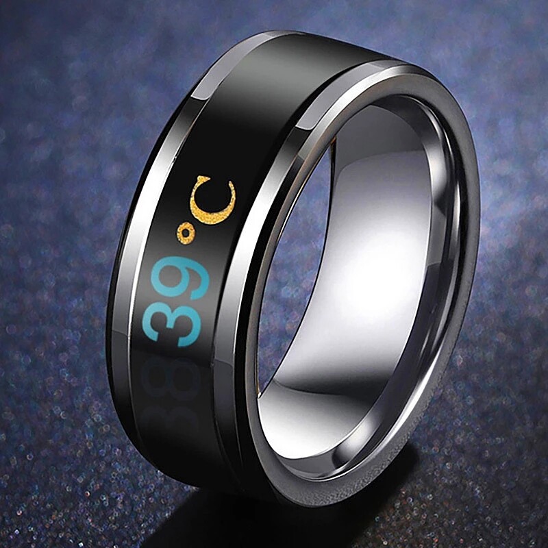 3 Cái/1 Bộ, Vòng Nhiệt Độ, Tâm Trạng Thép Titan Vòng Nhạy Cảm Với Nhiệt Độ Thông Minh Dành Cho Nam Nữ Trang Sức Chống Thấm Nước W95