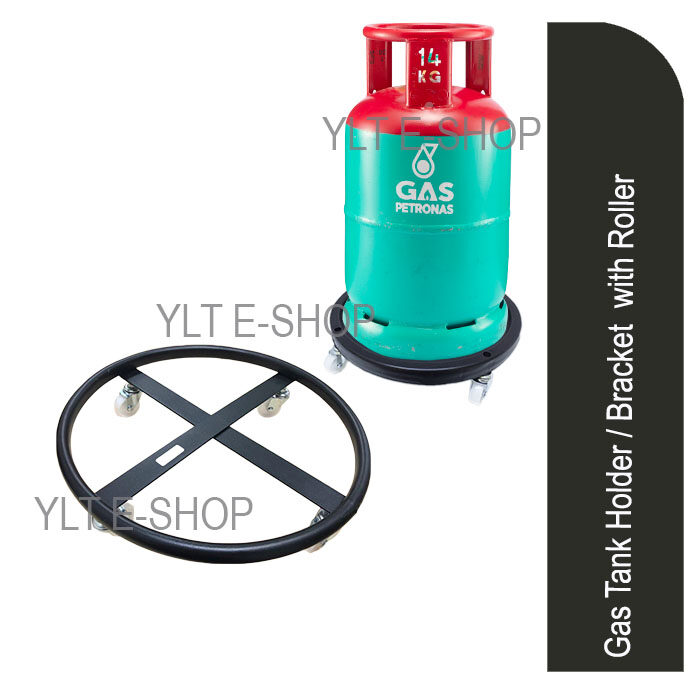 Heavy Duty Metal Gas Tank Holder Stand with Wheel Roller (Metal