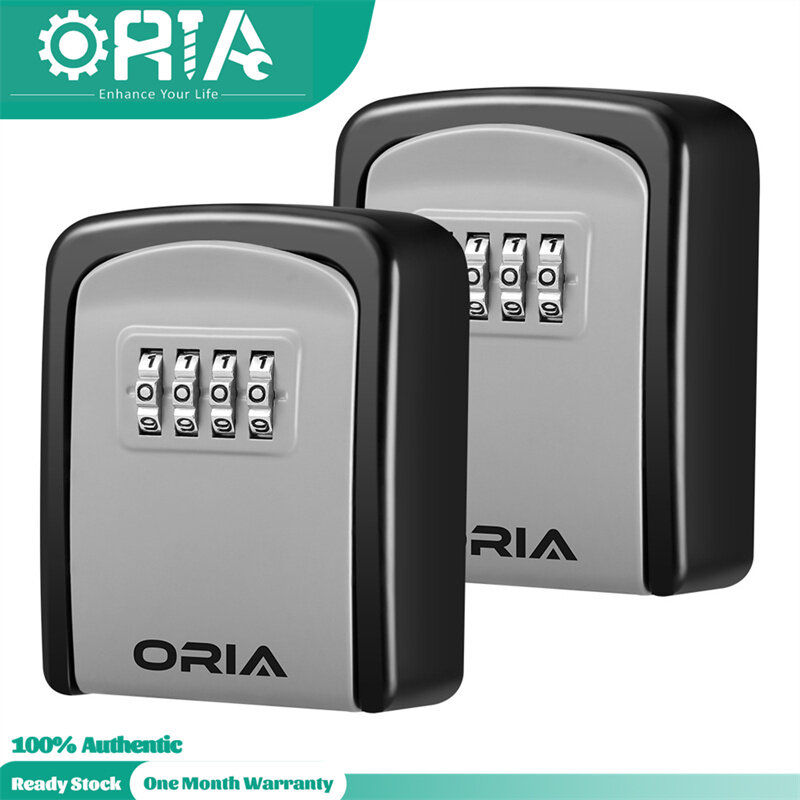 ORIA Key Security Lock Box 2Pcs Weatherproof 4Digit Combination Key