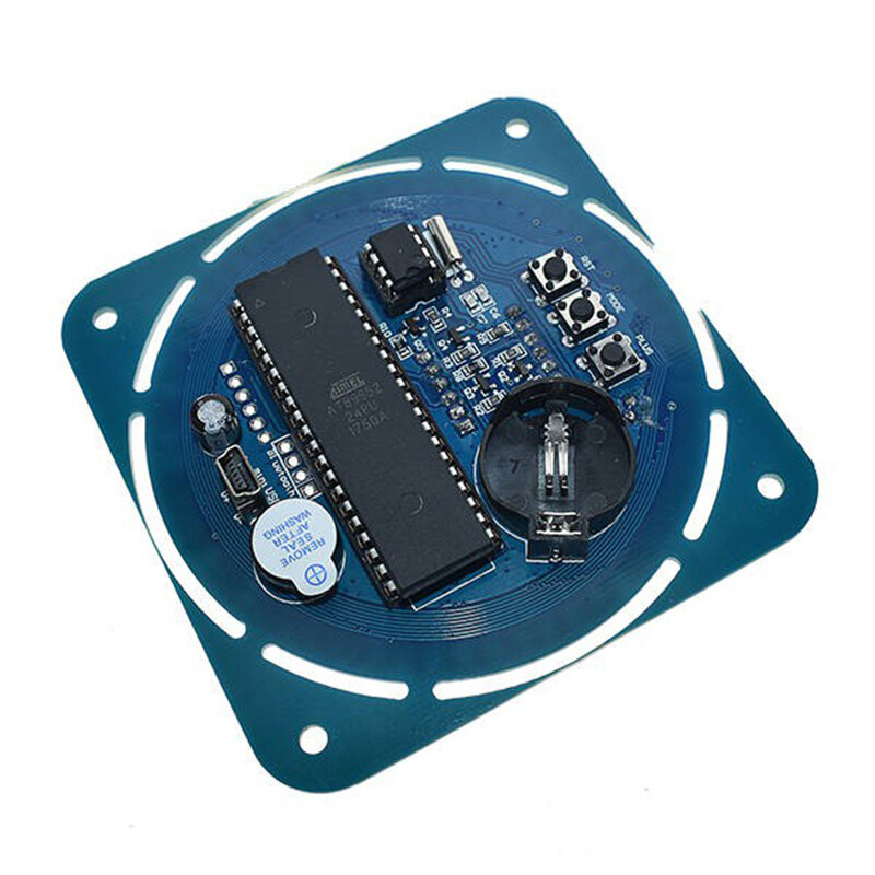 DS1302 creative temperature display clock DIY module rotating LED display electronic clock board